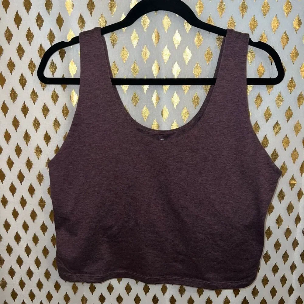 Gaiam sports bra low impact bralette crop top purple size XL